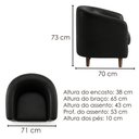 Ver imagem 3 de Poltrona Decorativa Aura Pes Madeira Courino Tcs 724 Moll