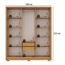 Ver imagem 3 de Guarda-Roupa Casal 6 Portas 2 Gavetas MDF Malta Marrom/Cerejeira