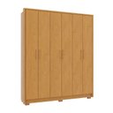 Ver imagem 7 de Guarda-Roupa Casal 6 Portas 2 Gavetas MDF Malta Marrom/Cerejeira