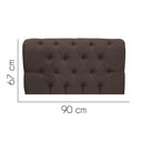 Ver imagem 2 de Painel Cabeceira Estofada Paris 90cm Cama Box Solteiro Corino Marrom- Mabe Magazine