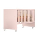 Ver imagem 3 de Kit Quarto de Bebê Doce Sonho com Berço com Rodízio Guarda Roupa com Cômoda e Colchão D18 130x60 Mov