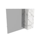 Ver imagem 2 de Armário Espelheira Suspenso Flutuante 1 Espelho 1 Porta 2 Prateleiras Banheiro Cor Branco Mármore