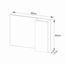 Ver imagem 4 de Armário Espelheira Suspenso Flutuante 1 Espelho 1 Porta 2 Prateleiras Banheiro Cor Branco Mármore