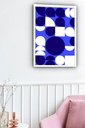 Ver imagem 1 de Quadro Decorativo Abstrato Azul Branco - 70x50cm:moldura Branca