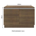Ver mais imagens de Balcão de Pia Madesa Glamy 120cm 2 Portas com Tampo Rustic