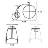 Suporte para Plantas Jardineira Floreira Bicicleta de Ferro:preto - 3
