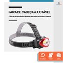 Ver imagem 5 de Lanterna para Cabeça 10 Led's com Fitas Elásticas para Fixação Corrida Trilha Pesca - Starfer