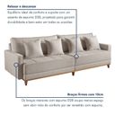 Ver imagem 7 de Sofá 3 Lugares 220Cm Almofadas Soltas Base em Madeira Maciça Viena