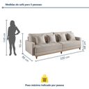 Ver imagem 4 de Sofá 3 Lugares 220Cm Almofadas Soltas Base em Madeira Maciça Viena