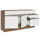 Ver imagem 6 de Balcão Gabinete de Pia Armário de Cozinha 150 cm 2 Gavetas 2 Portas (Sem Tampo e Pia) Rustic/Branco Glamy Madesa