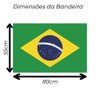 Bandeira do Brasil Oficial em Cetim Médio 80cm X 55cm - 2