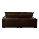 Ver imagem 6 de Sofa Retratil Reclinavel 2 Lugares 2,40m Atlantis Veludo Marrom Lansofbr