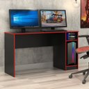 Ver imagem 1 de Mesa Gamer com Nichos Preto