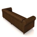 Ver imagem 7 de Sofá Living Sala de Estar Stanford Chesterfield 3 Lugares 260cm Pés de Madeira Couro Marrom Manchado