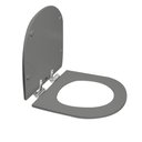 Ver imagem 2 de Assento Sanitário Poliéster para Louça Carrara (deca) Slow Close Cromado (reb. Oculto) Cinza Vip
