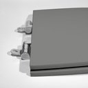 Ver imagem 4 de Assento Sanitário Poliéster para Louça Carrara (deca) Slow Close Cromado (reb. Oculto) Cinza Vip