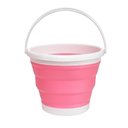Ver imagem 1 de Balde Multiuso Retratil Flexivel para Limpeza Domestico Capacidade Campacto Silicone 10l Rosa