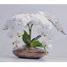 Arranjo Flores Orquídeas Artificial Branca Com Vaso Lucca - 2