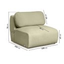 Ver imagem 4 de Sofá Modular 100cm sem Braço Orla CabeCasa MadeiraOriginals