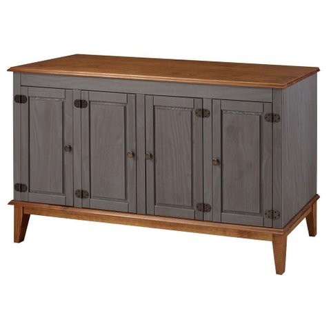 Buffet Antoine 4 Portas Cor Cinza com Amendoa 149 Cm - 60747
