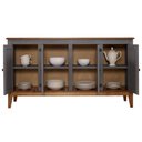 Ver imagem 2 de Buffet Antoine 4 Portas Cor Cinza com Amendoa 149 Cm - 60747