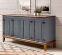 Ver imagem 3 de Buffet Antoine 4 Portas Cor Cinza com Amendoa 149 Cm - 60747