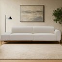 Ver imagem 2 de Sofá Living Unne 3 Lugares 210cm Terminal Direito Corano Off White - Nexta Casa