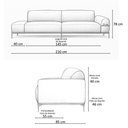 Ver imagem 3 de Sofá Living Unne 3 Lugares 210cm Terminal Direito Corano Off White - Nexta Casa
