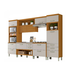 Armário de Cozinha Nesher Completa com 5 Peças 100% Mdf + 1 Ilha Nesher C/ Montagem Inclusa - 3