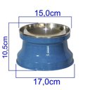 Ver imagem 2 de Comedouro Alto Gatos Alumínio Gastrobel - Azul Pigmentado