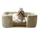 Ver imagem 1 de Poltrona Cama Pet Hannah Luxo - Suede Cappuccino