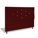 Ver imagem 1 de Cabeceira Estofada Box Casal Queen Size Encosto para Cama T Cross 164x126 Cm Marsala