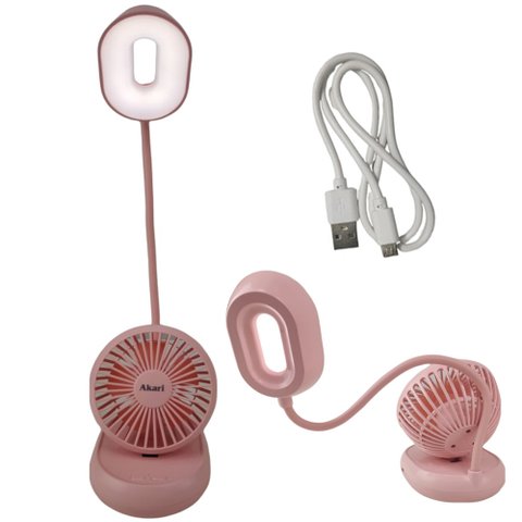 Luminaria Ventilador Led Ajustavel Flexivel 2 em 1 Abajur de Mesa Sem Fio USB Regulavel 3