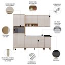 Ver imagem 3 de Armário Cozinha 5 Peças Cp02 com Pia Nádia Mocca/avelã L01 - Mpozenato