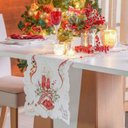 Ver imagem 1 de Trilho de Mesa Natalino Bordado 0,40 x 1,40 m Velas Natalinas Tessi