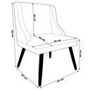 Ver mais imagens de Kit 4 Cadeiras Decorativas Sala de Jantar Pés Palito de Madeira Firenze Pu Branco Fosco/natural G19
