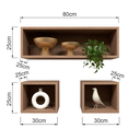 Ver imagem 3 de Kit 3 Nichos em Mdf Amadeirados Parede Quarto Banheiro Sala Hall de Entrada