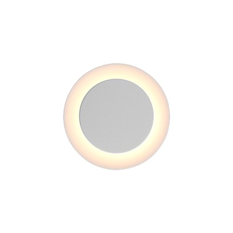 Arandela Eclipse Redonda 12w Led 3000k Luz Indireta Ip65 Externa Branco