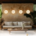 Ver mais imagens de Arandela Eclipse Redonda 12w Led 3000k Luz Indireta Ip65 Externa Branco