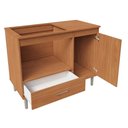Ver imagem 5 de Balcão para Cooktop Turim - 1,05m 5 Bocas 1 Nicho com 1 Porta 1 Gaveta Nature - Movelove Nature