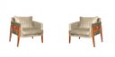 Ver imagem 1 de KIT 2 POLTRONA DECORATIVA MILÃO LUXO DORA BELA - 0119