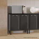 Ver imagem 4 de Balcão de Cozinha Itatiaia Aço 2 Portas New Premium Grafite/Branco