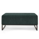 Ver imagem 3 de Puff Decorativo Para Sala de Estar Cléo W01 Base de Ferro 90 cm Linho Verde Musgo - Lyam Decor