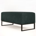 Ver imagem 7 de Puff Decorativo Para Sala de Estar Cléo W01 Base de Ferro 90 cm Linho Verde Musgo - Lyam Decor