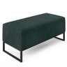 Puff Decorativo Para Sala de Estar Cléo W01 Base de Ferro 90 cm Linho Verde Musgo - Lyam Decor - 1