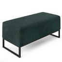 Ver imagem 1 de Puff Decorativo Para Sala de Estar Cléo W01 Base de Ferro 90 cm Linho Verde Musgo - Lyam Decor