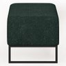 Puff Decorativo Para Sala de Estar Cléo W01 Base de Ferro 90 cm Linho Verde Musgo - Lyam Decor - 6
