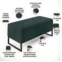 Ver imagem 4 de Puff Decorativo Para Sala de Estar Cléo W01 Base de Ferro 90 cm Linho Verde Musgo - Lyam Decor