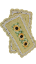 Ver imagem 2 de Tapete Sala Quarto Crochê Girassol Artesanal Amarelo 45x85