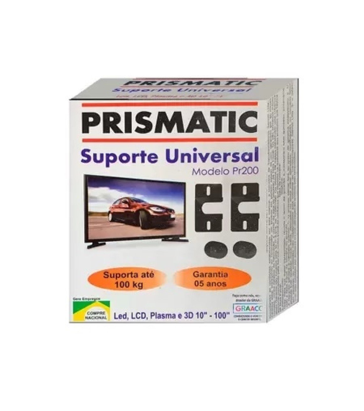 Suporte de Metal para Tv Universal Modelo Pr200 Prismatic para Atpe 100kg Preto - 3